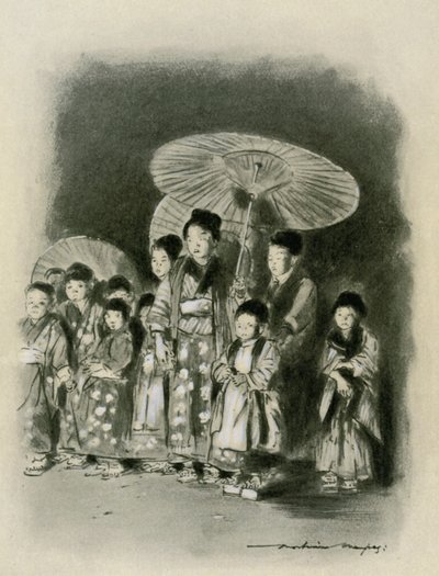 Children Watching a Play by Mortimer Ludington Menpes